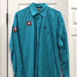 Men’s Cinch shirt with Harris logo